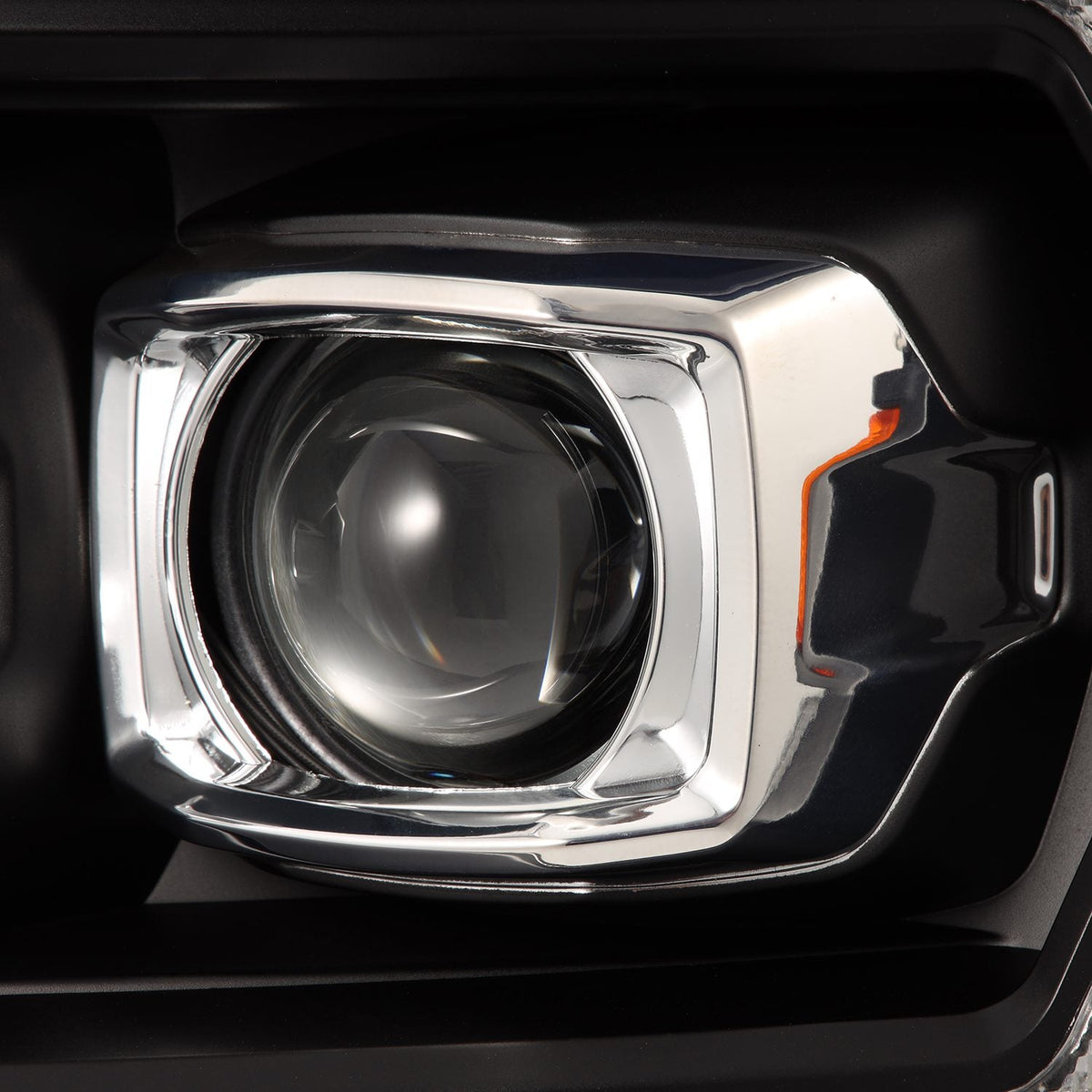 04-08 Ford F150 / 06-08 Lincoln Mark LT LUXX-Series LED Projector Headlights Black - view 3