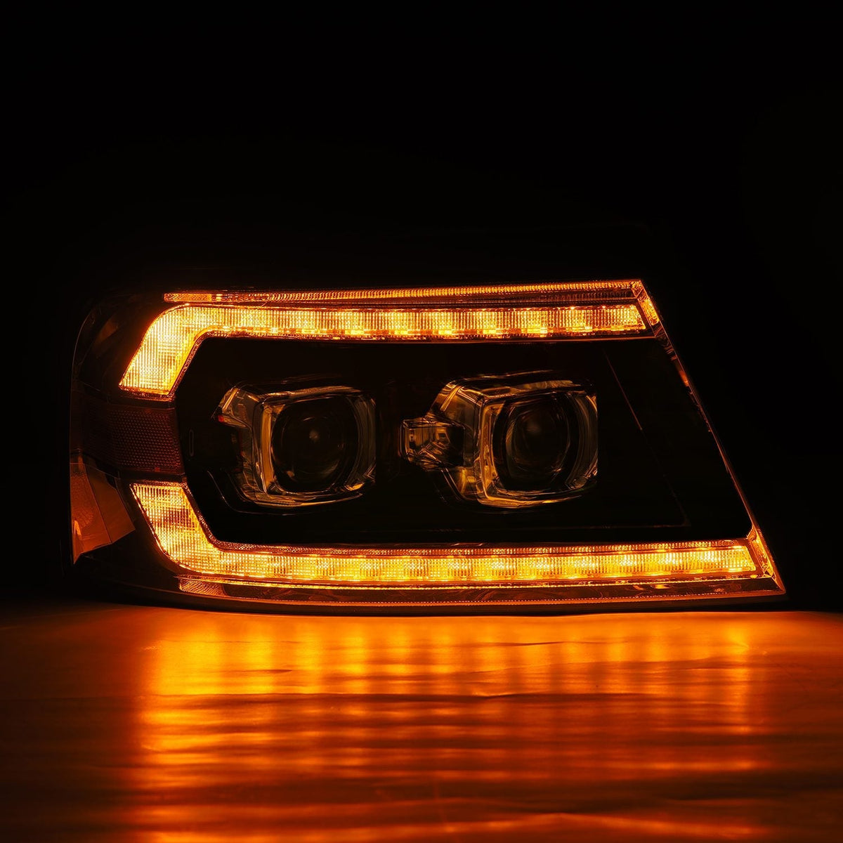 04-08 Ford F150 / 06-08 Lincoln Mark LT LUXX-Series LED Projector Headlights Black - view 6