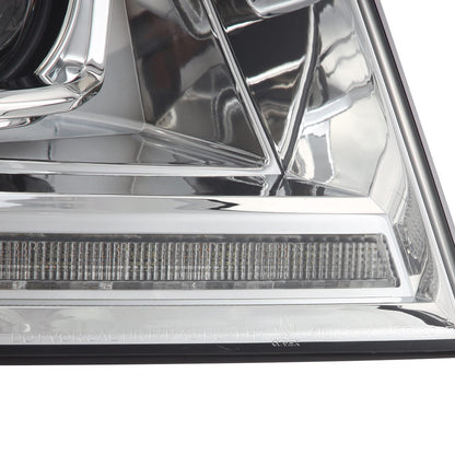 04-08 Ford F150 / 06-08 Lincoln Mark LT LUXX-Series LED Projector Headlights Chrome - view 5