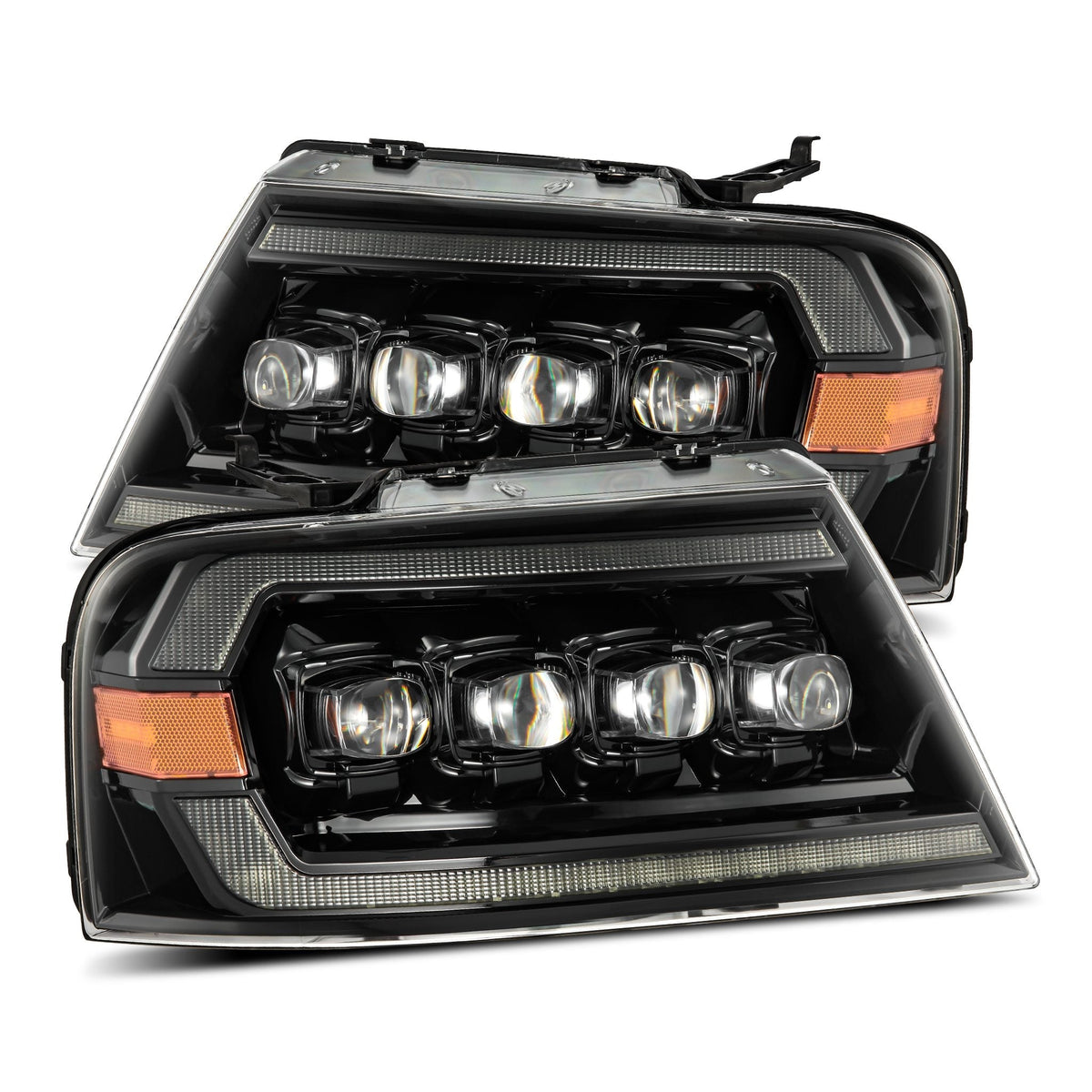 04-08 Ford F150 / 06-08 Lincoln Mark LT NOVA-Series LED Projector Headlights Alpha-Black - view 1