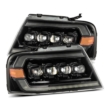 04-08 Ford F150 / 06-08 Lincoln Mark LT NOVA-Series LED Projector Headlights Alpha-Black - view 1