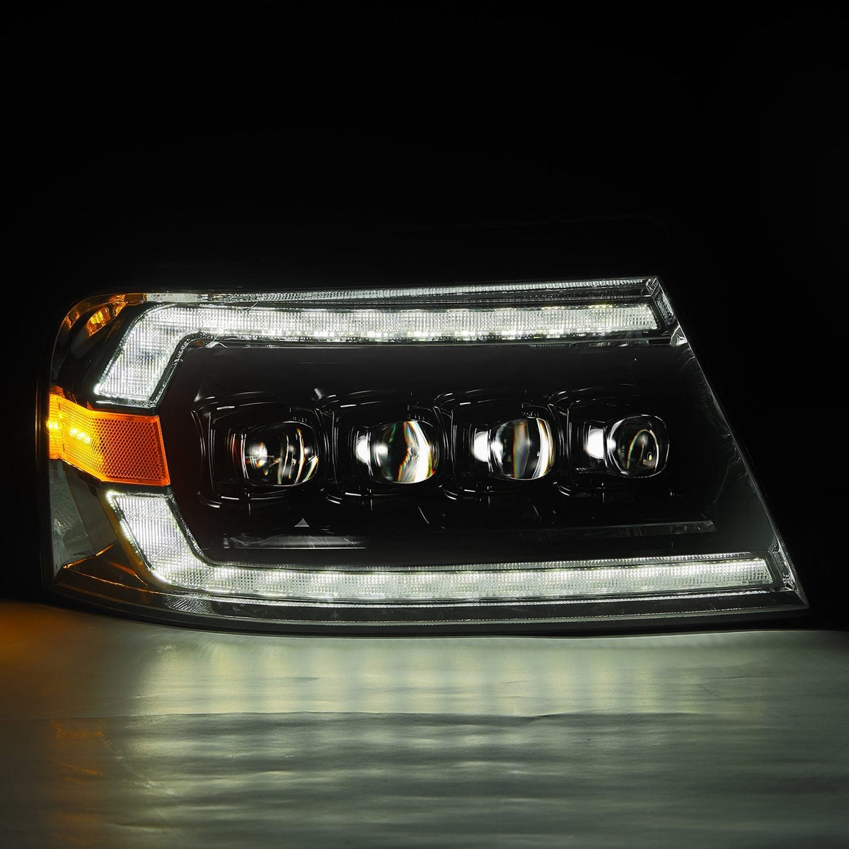04-08 Ford F150 / 06-08 Lincoln Mark LT NOVA-Series LED Projector Headlights Alpha-Black - view 5