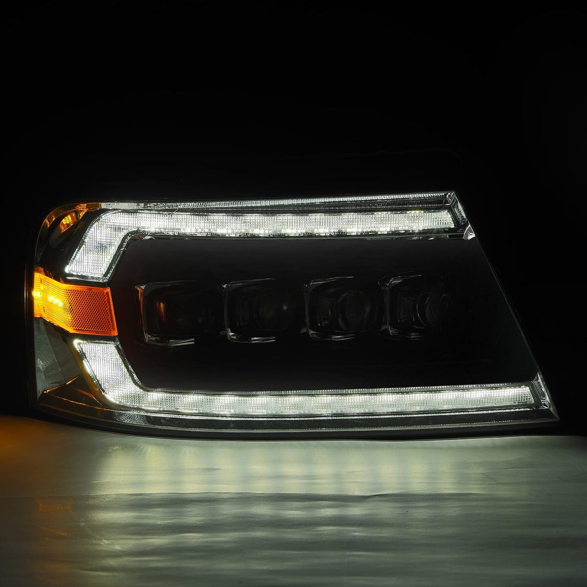 04-08 Ford F150 / 06-08 Lincoln Mark LT NOVA-Series LED Projector Headlights Black - view 6