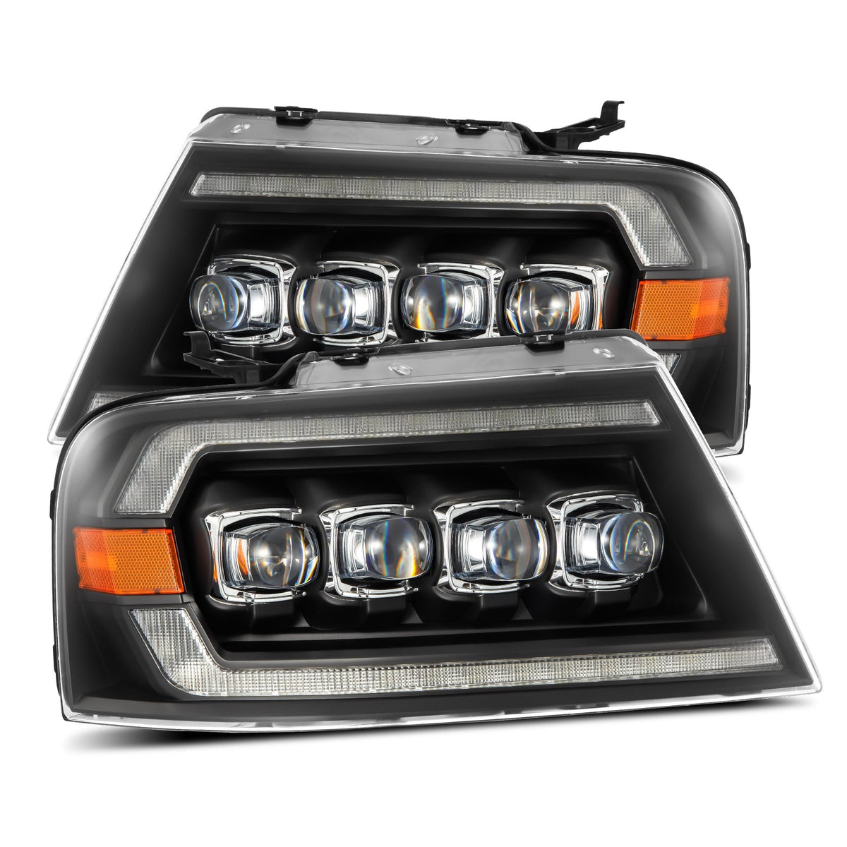 04-08 Ford F150 / 06-08 Lincoln Mark LT NOVA-Series LED Projector Headlights Black - view 1
