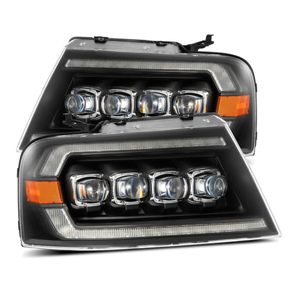 04-08 Ford F150 / 06-08 Lincoln Mark LT NOVA-Series LED Projector Headlights Black - view 1
