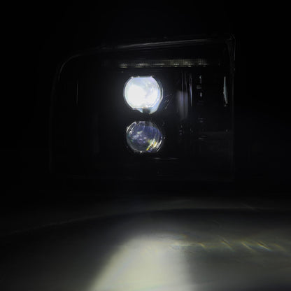 05-07 Ford Super Duty/Excursion LUXX-Series LED Projector Headlights Alpha-Black - view 7