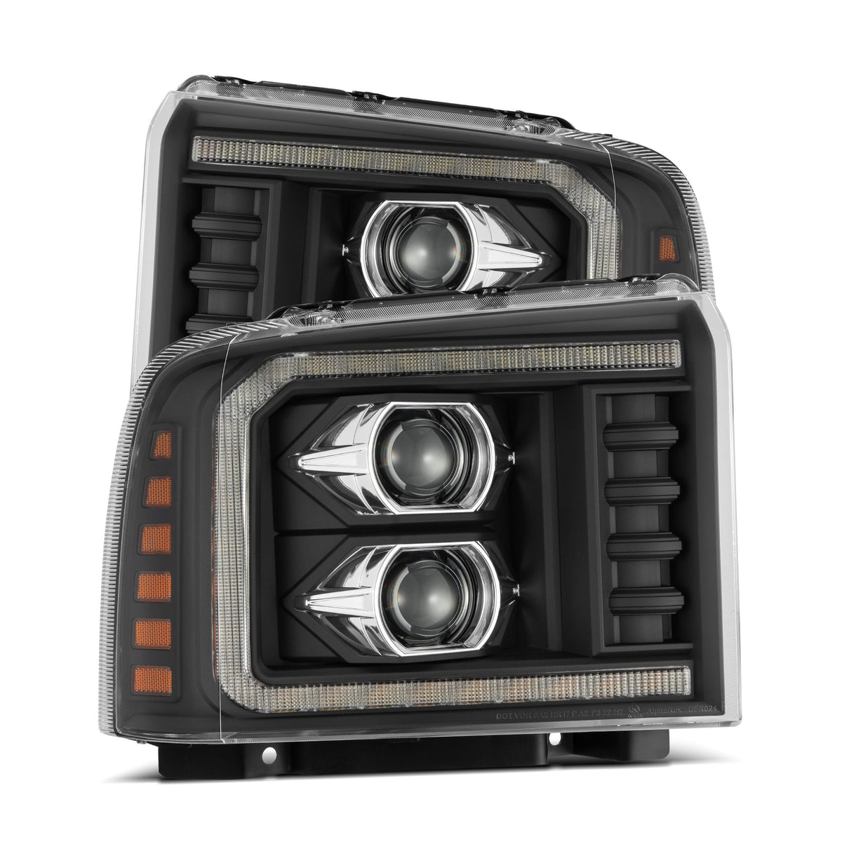 05-07 Ford Super Duty/Excursion LUXX-Series LED Projector Headlights Black - view 1