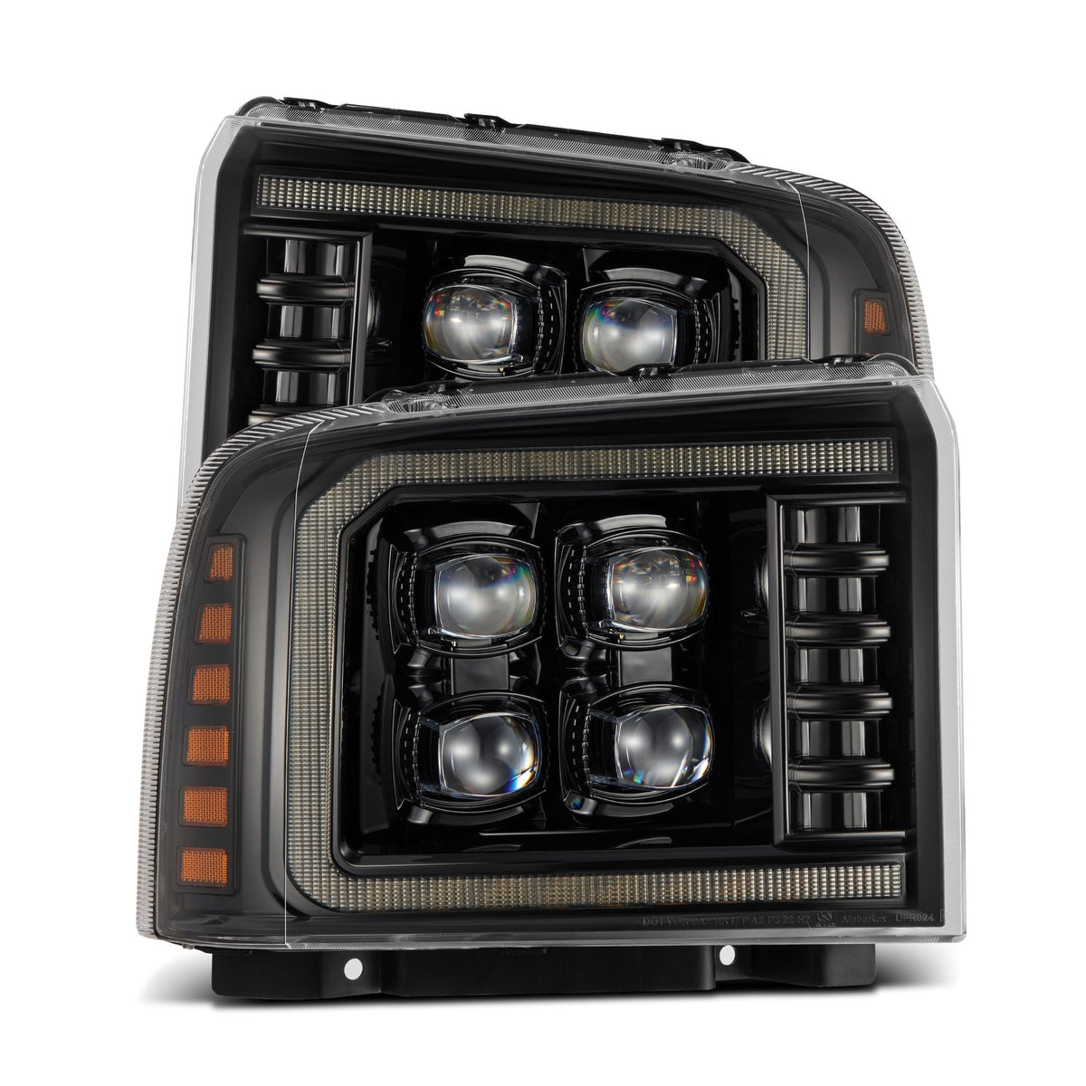 05-07 Ford Super Duty/Excursion NOVA-Series LED Projector Headlights Alpha-Black - view 1