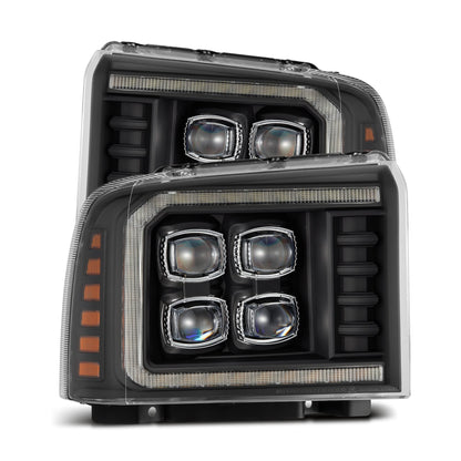 05-07 Ford Super Duty/Excursion NOVA-Series LED Projector Headlights Black - view 1