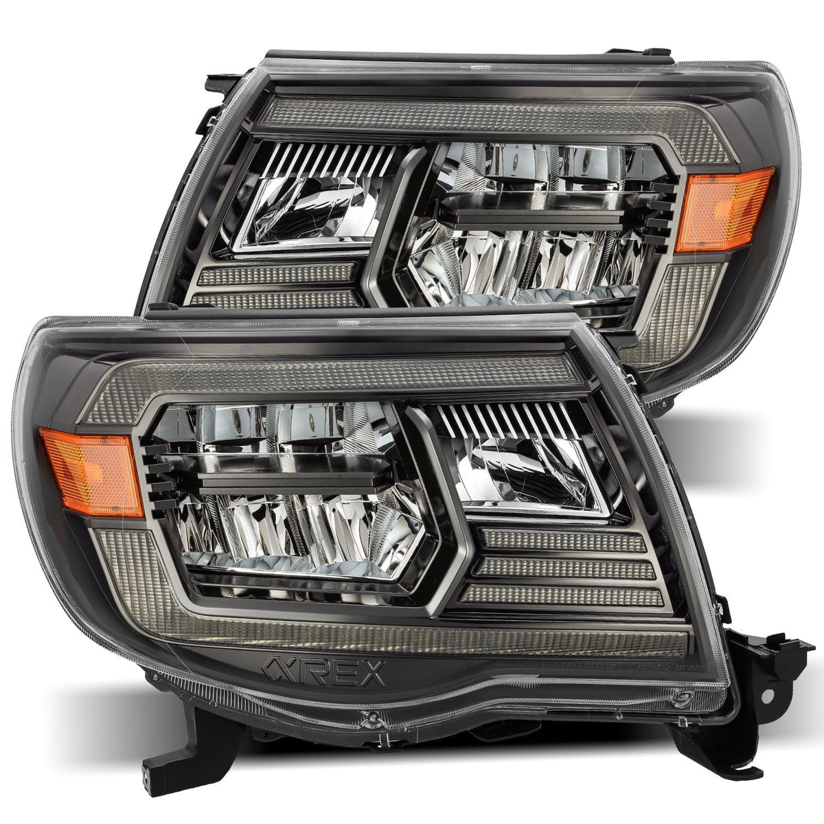 05-11 Toyota Tacoma LUXX-Series LED Crystal Headlights Alpha-Black - view 1