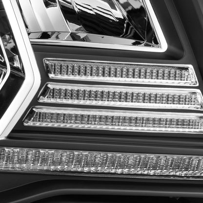 05-11 Toyota Tacoma LUXX-Series LED Crystal Headlights Black - view 3
