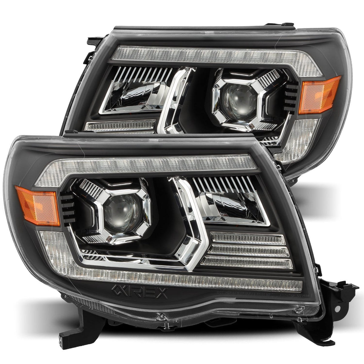 05-11 Toyota Tacoma LUXX-Series LED Projector Headlights Black - view 1