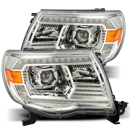 05-11 Toyota Tacoma LUXX-Series LED Projector Headlights Chrome - view 1