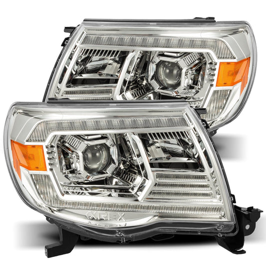 05-11 Toyota Tacoma LUXX-Series LED Projector Headlights Chrome - view 1