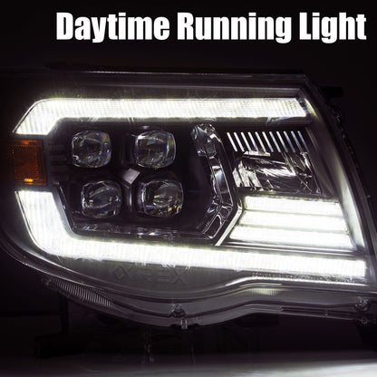 05-11 Toyota Tacoma NOVA-Series LED Projector Headlights Black - view 4