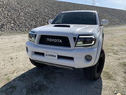 05-11 Toyota Tacoma PRO-Series Halogen Projector Headlights Black - view 8