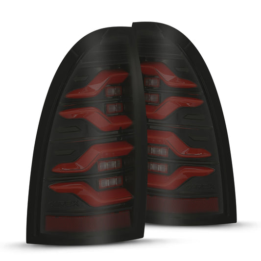 05-15 Toyota Tacoma LUXX-Series LED Tail Lights Black-Red - view 1