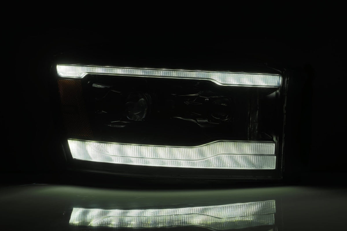 06-08 Dodge Ram LUXX-Series LED Projector Headlights Black - view 5