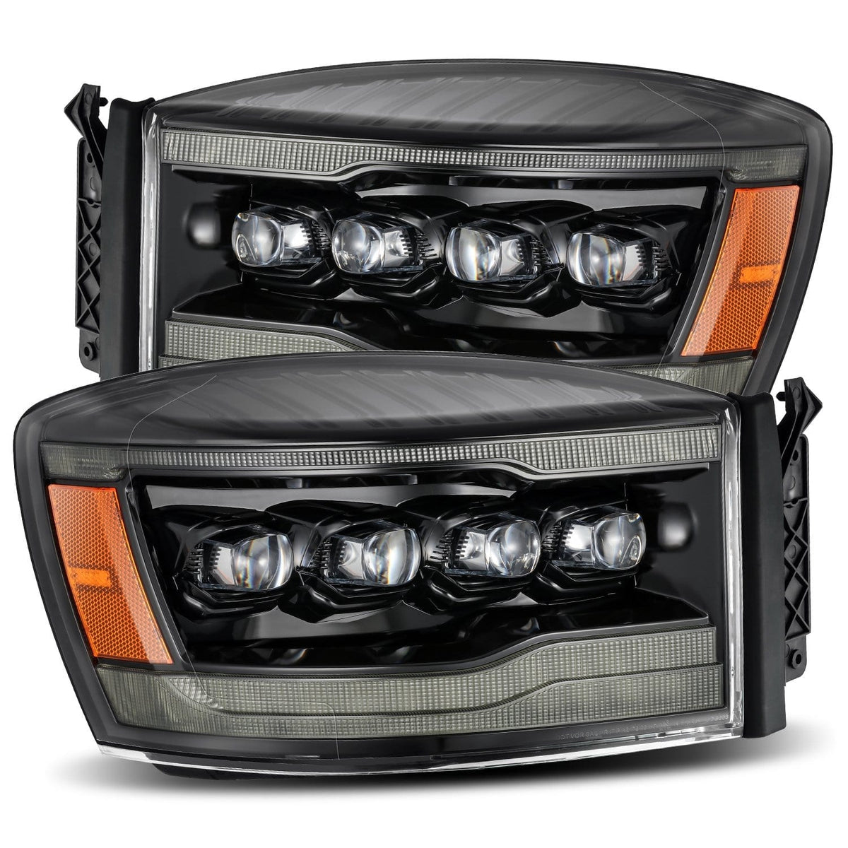 06-08 Dodge Ram NOVA-Series LED Projector Headlights Alpha-Black - view 1