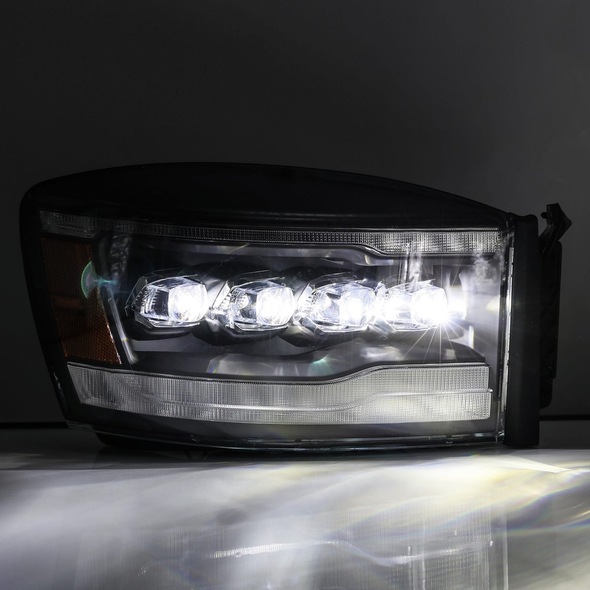 06-08 Dodge Ram NOVA-Series LED Projector Headlights Black - view 7