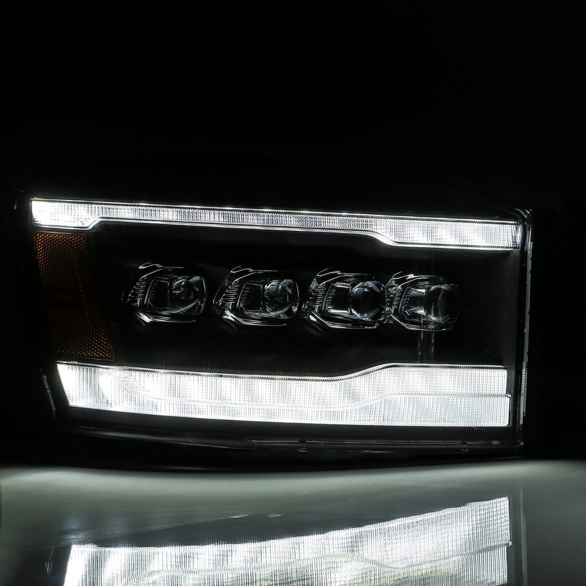 06-08 Dodge Ram NOVA-Series LED Projector Headlights Black - view 11