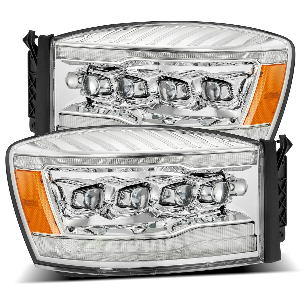 06-08 Dodge Ram NOVA-Series LED Projector Headlights Chrome - view 1