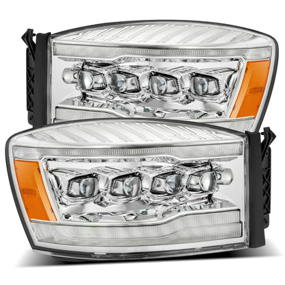 06-08 Dodge Ram NOVA-Series LED Projector Headlights Chrome - view 1