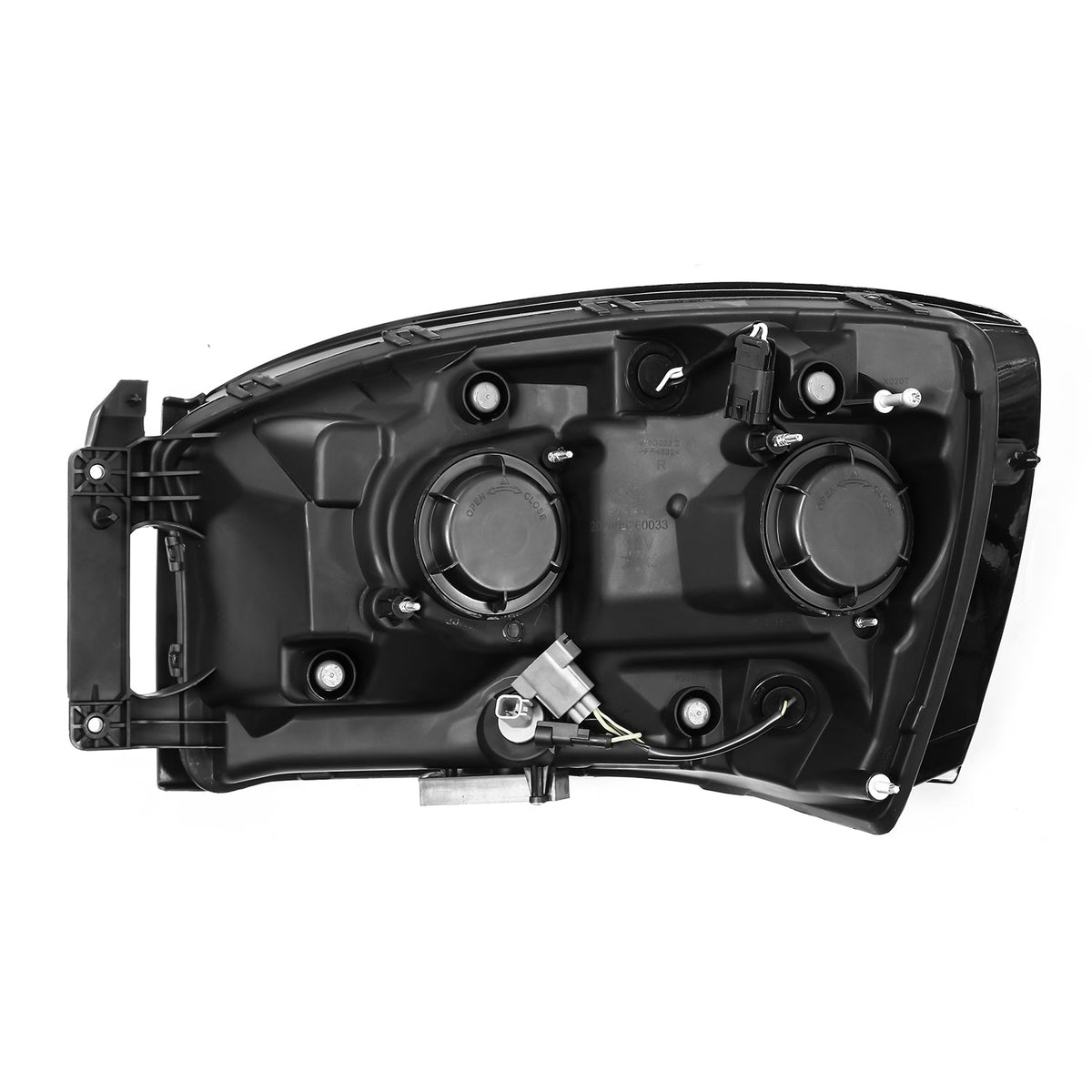 06-08 Dodge Ram PRO-Series Halogen Projector Headlights Alpha-Black - view 9