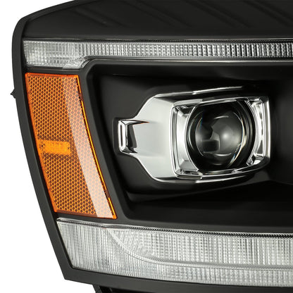 06-08 Dodge Ram PRO-Series Halogen Projector Headlights Black - view 2