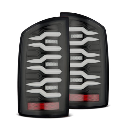 07-08 Dodge Ram 1500/07-09 Dodge Ram 2500/3500 Truck LUXX-Series LED Tail Lights Black Smoke - view 1