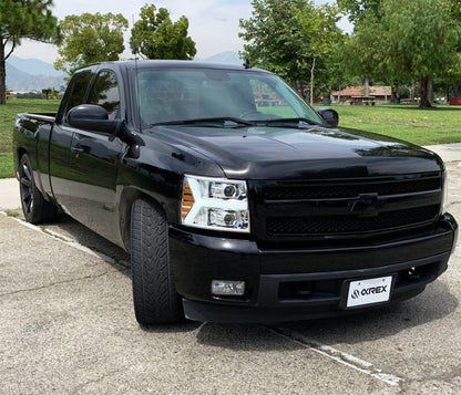 07-13 Chevrolet Silverado LUXX-Series LED Projector Headlights Chrome - view 3