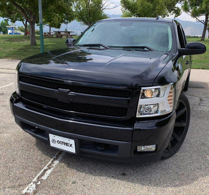 07-13 Chevrolet Silverado LUXX-Series LED Projector Headlights Chrome - view 2