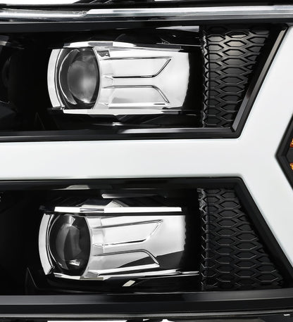 07-13 Chevrolet Silverado LUXX-Series LED Projector Headlights Jet Black - view 4