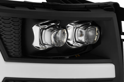 07-13 Chevrolet Silverado NOVA-Series LED Projector Headlights Black - view 8