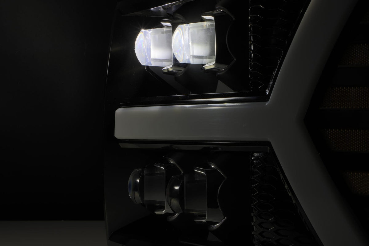 07-13 Chevrolet Silverado NOVA-Series LED Projector Headlights Black - view 4