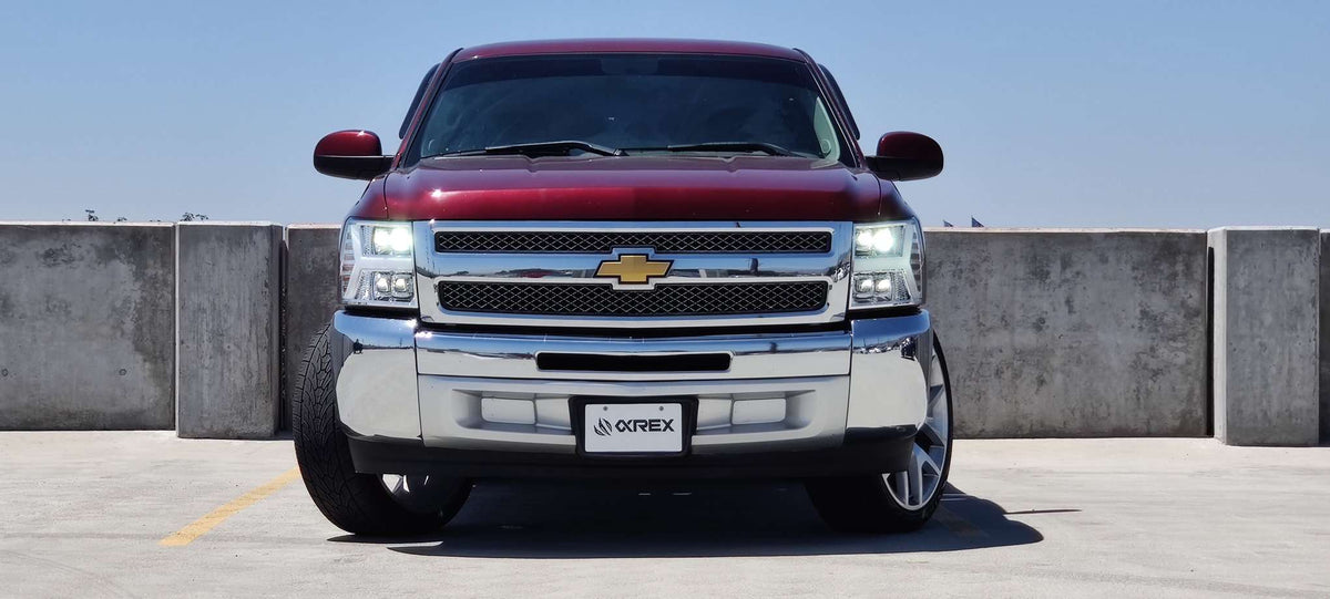 07-13 Chevrolet Silverado NOVA-Series LED Projector Headlights Chrome - view 3