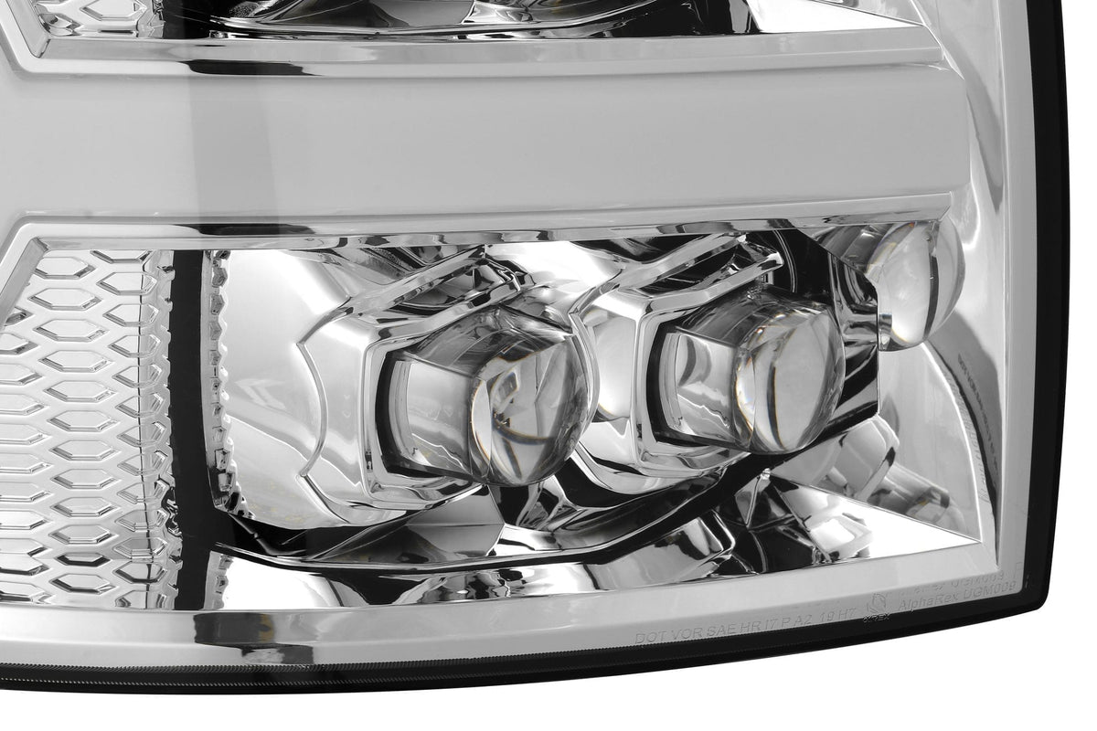 07-13 Chevrolet Silverado NOVA-Series LED Projector Headlights Chrome - view 9
