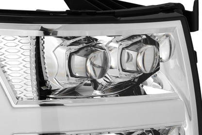 07-13 Chevrolet Silverado NOVA-Series LED Projector Headlights Chrome - view 8