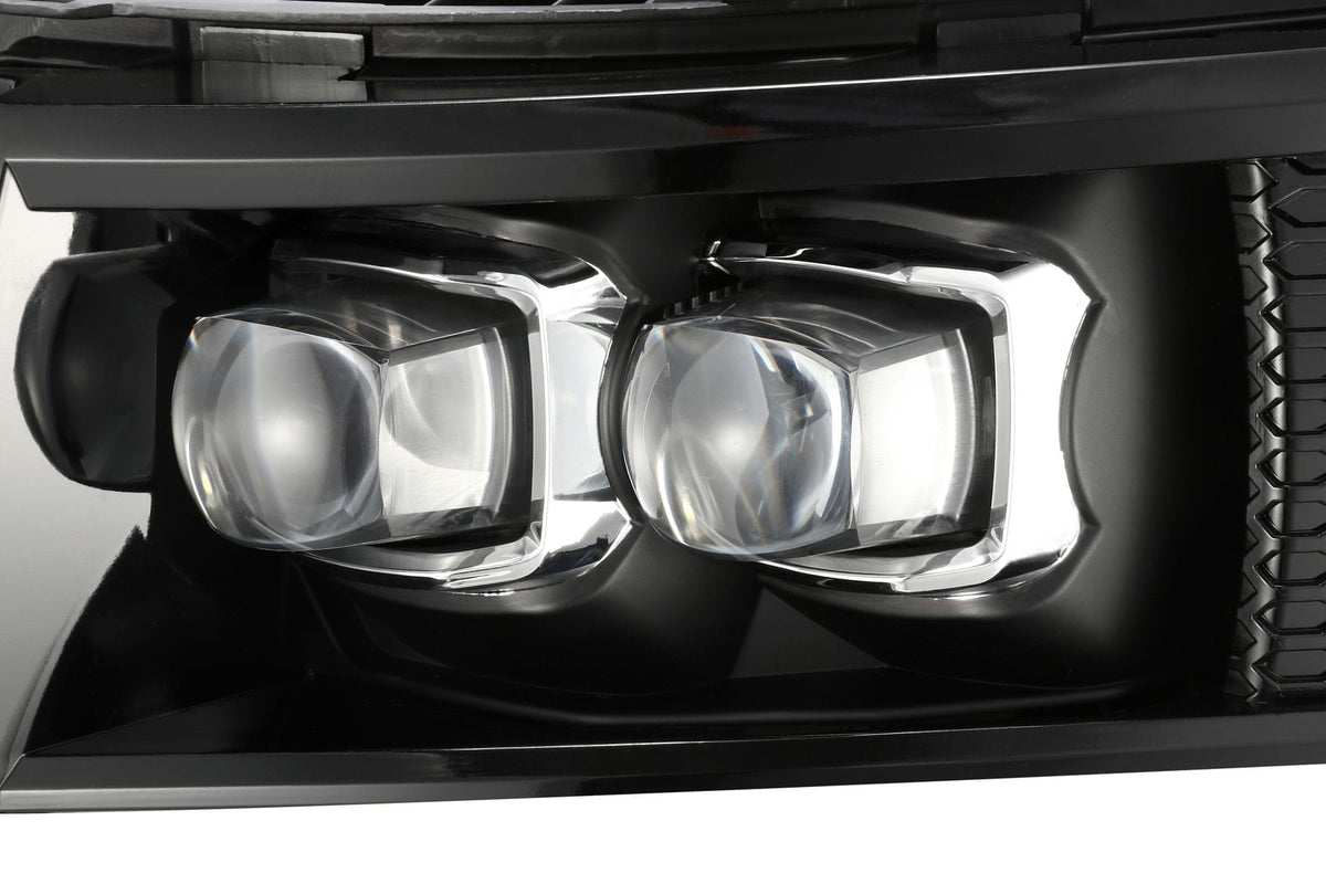 07-13 Chevrolet Silverado NOVA-Series LED Projector Headlights Jet Black - view 5