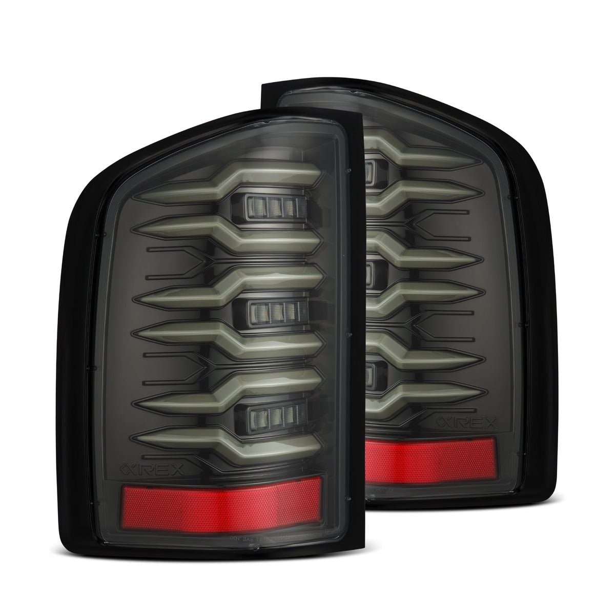 07-13 Chevy Silverado LUXX-Series LED Tail Lights Alpha-Black - view 1