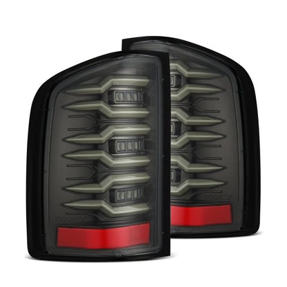 07-13 Chevy Silverado LUXX-Series LED Tail Lights Alpha-Black - view 1