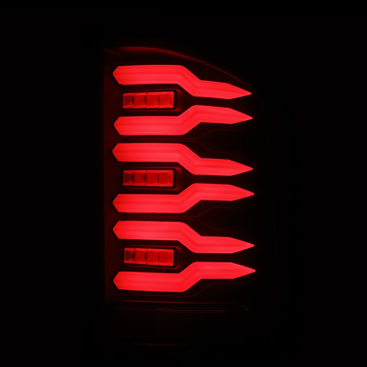 07-13 Chevy Silverado LUXX-Series LED Tail Lights Black Smoke - view 3