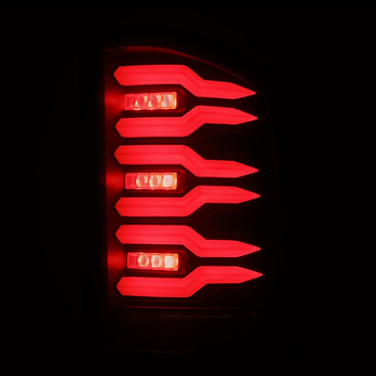 07-13 Chevy Silverado LUXX-Series LED Tail Lights Black Smoke - view 4