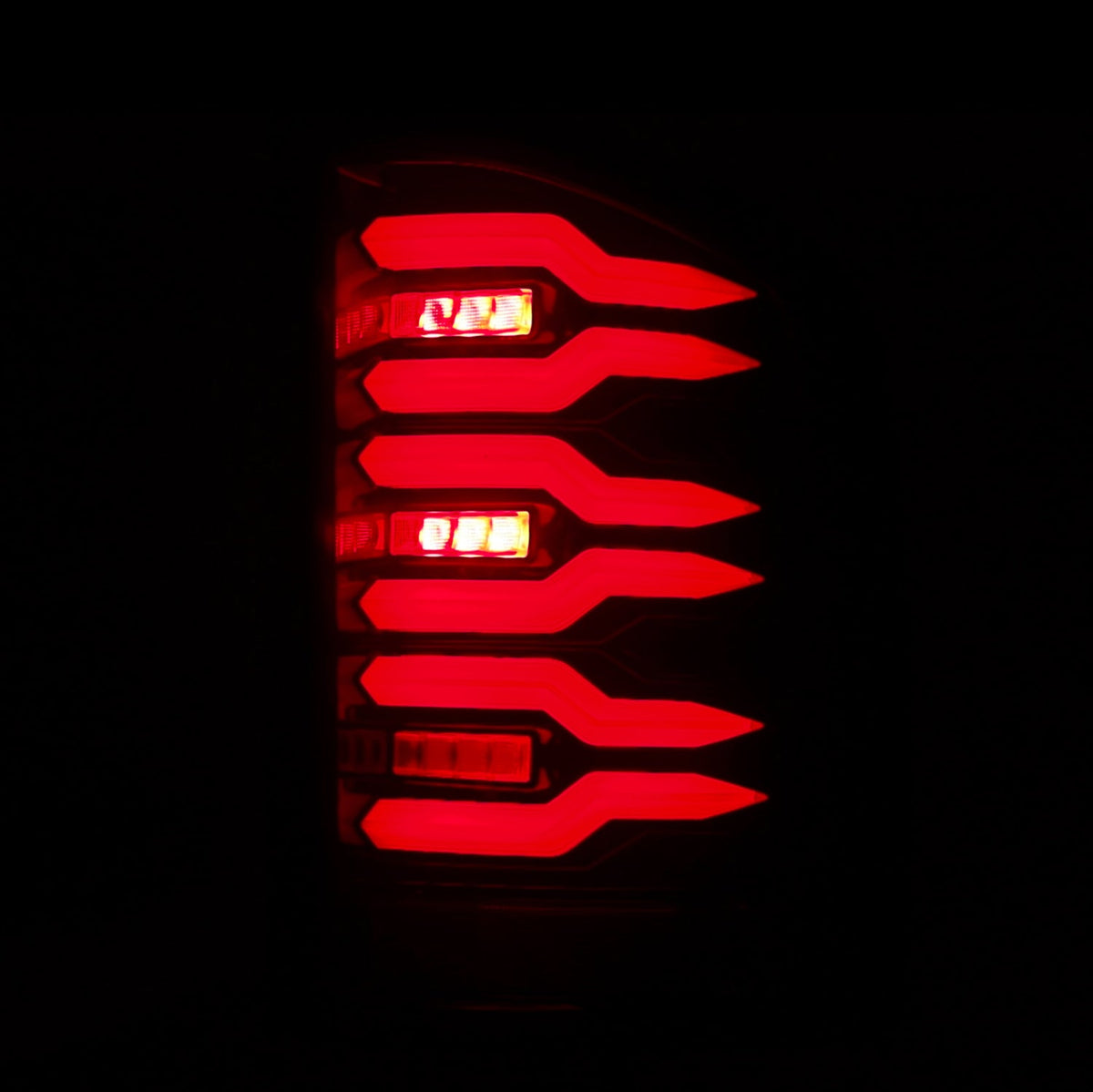 07-13 Chevy Silverado LUXX-Series LED Tail Lights Black-Red - view 5