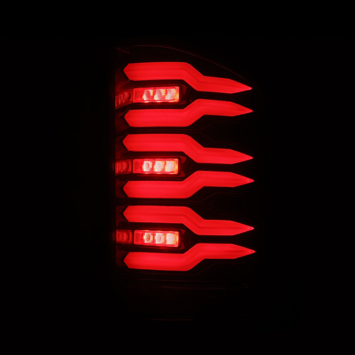 07-13 Chevy Silverado LUXX-Series LED Tail Lights Black-Red - view 3