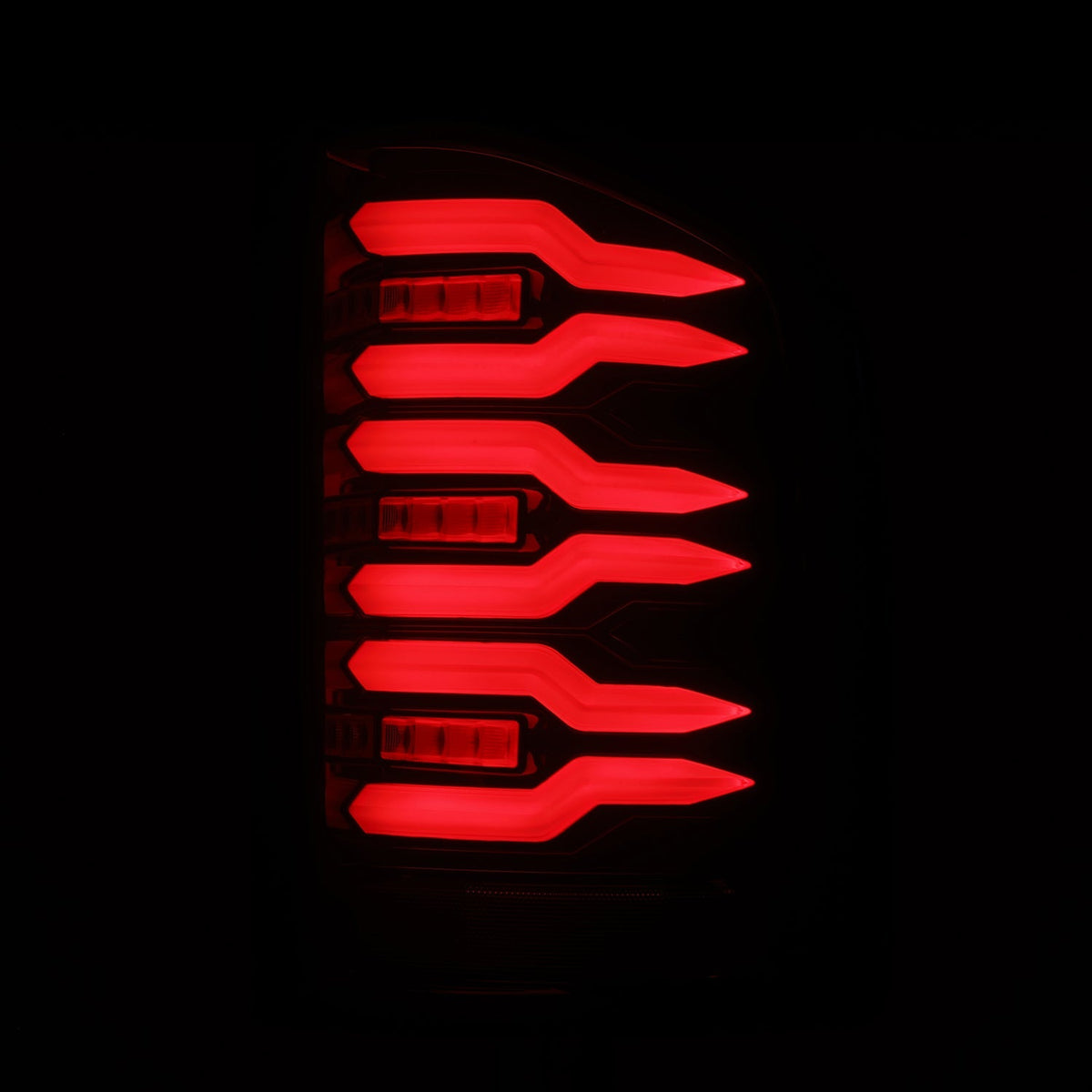07-13 Chevy Silverado LUXX-Series LED Tail Lights Black-Red - view 4