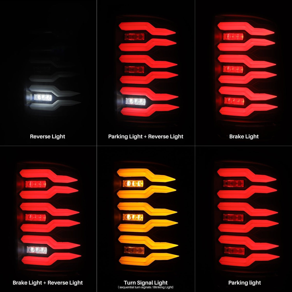 07-13 GMC Sierra LUXX-Series LED Tail Lights Alpha-Black - view 2