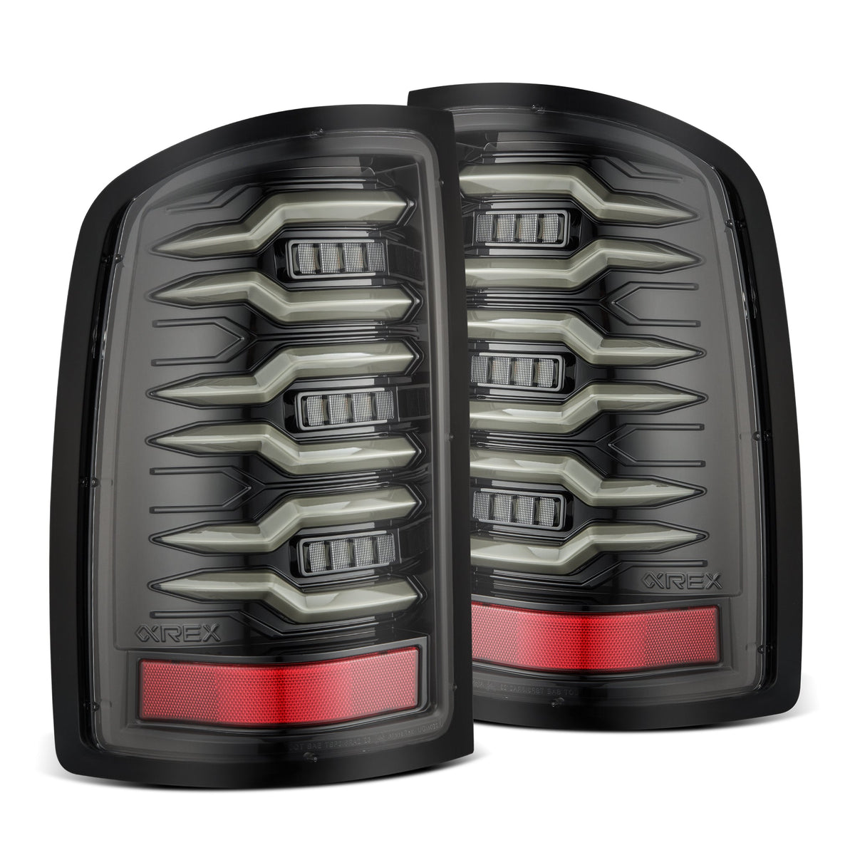 07-13 GMC Sierra LUXX-Series LED Tail Lights Alpha-Black - view 1