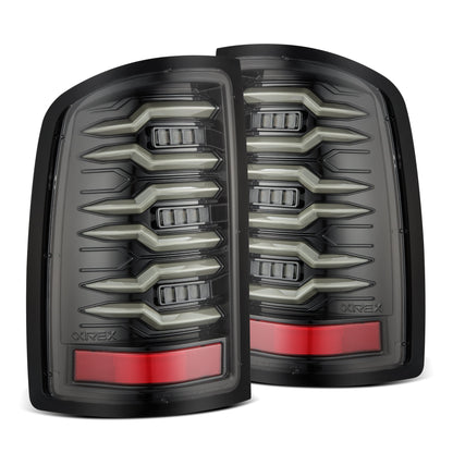 07-13 GMC Sierra LUXX-Series LED Tail Lights Alpha-Black - view 1