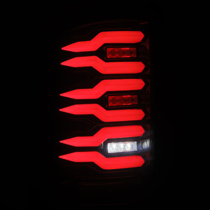 07-13 GMC Sierra LUXX-Series LED Tail Lights Black-Red - view 4